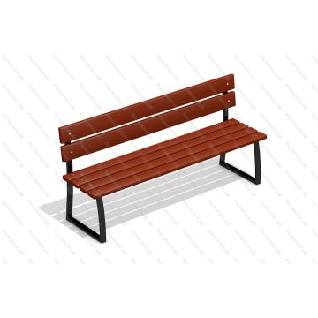 Скамейка уличная Стандарт со спинкой