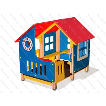 Домик - беседка с часами для детей