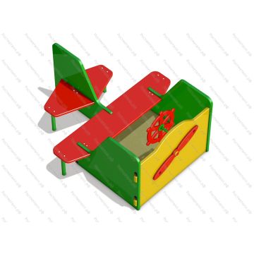 Скамейка детская Аэроплан для дачи и детского сада