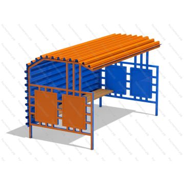 Автобусная остановка Волна 4м профлист