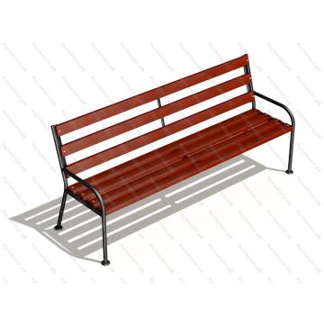 Скамейка парковая Квартет со спинкой