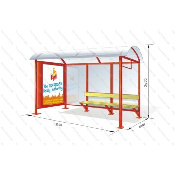 Автобусная остановка Реклама 3,5м сот. и мон. карбонат