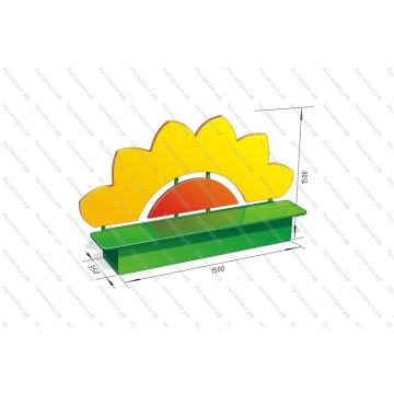 Скамейка - ящик для детского сада Цветочек