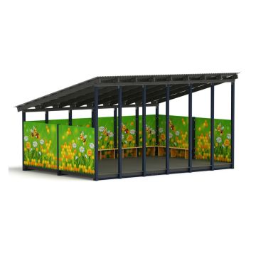 Теневой навес полянка №13 24 м2