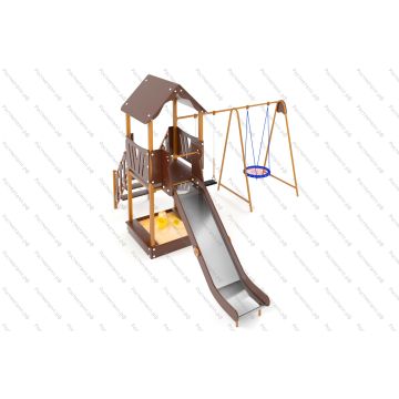 ДИК Форт Боярд 04 ЭКО с 2-мя качелями