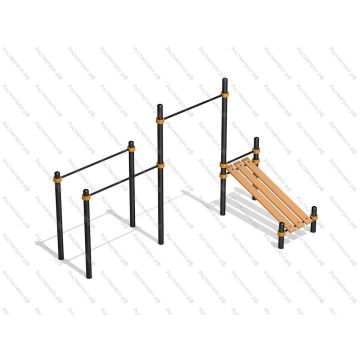 Турник, брусья, скамья для пресса