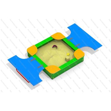 Песочница с крышкой и уголками