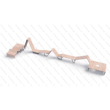 Скамья парковая Кардиограмма