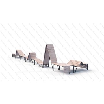 Скамья парковая Кардиограмма