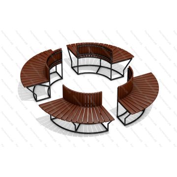 Скамейка круговая со спинкой