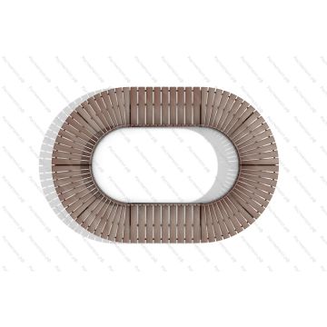 Скамейка овальная со спинкой