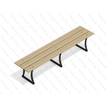Скамейка уличная Стандарт без спинки 02