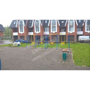 Качели Двойные ⌀32 на жестком подвесе для личного пользования