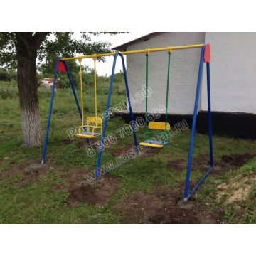 Качели Двойные ⌀32 на жестком подвесе для личного пользования