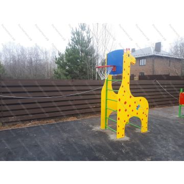 Шведская стенка Жираф с баскетбольным кольцом