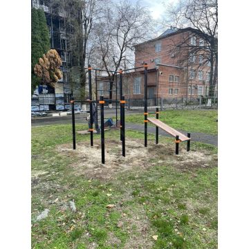 Турник, брусья, скамья для пресса, шведская стенка