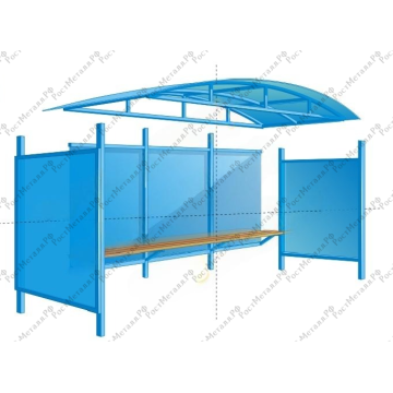 Автобусная остановка ОМ-4 (Город) 3м сот. поликарбонат 10мм