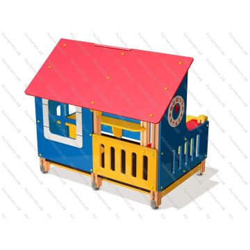 Домик - беседка с часами для детей