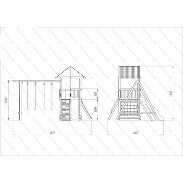 ДИК Сибирика с сеткой с 2-мя качелями