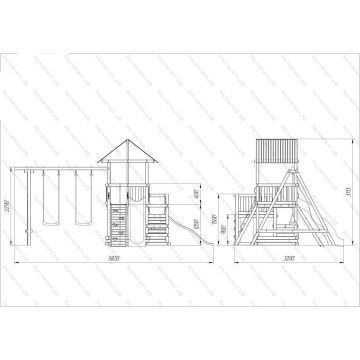ДИК Сибирика с 2-я горками с качелями