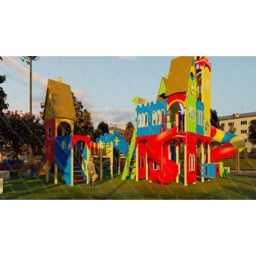 ДИК Сказочный замок с винтовой горкой