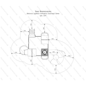 ДИК Сказочный замок с винтовой горкой