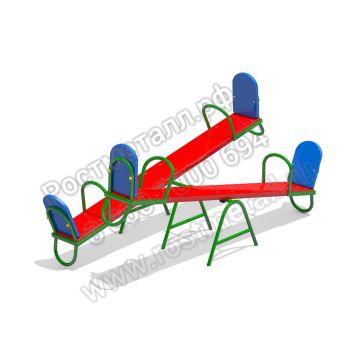 Качалка-балансир деревянная двойная для детей