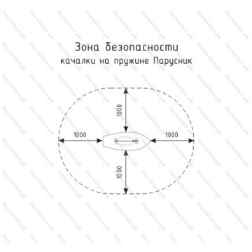 Качалка на пружине Парусник