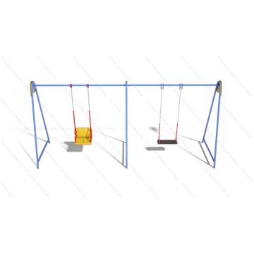 Качели Двойные ⌀32 Микс на цепях