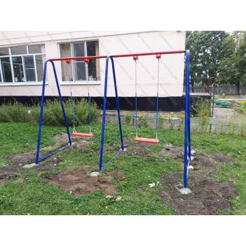 Качели Двойные ⌀32 Сиденье без спинки на цепях