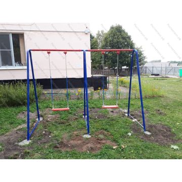 Качели Двойные ⌀32 Сиденье без спинки на цепях