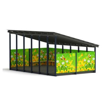 Теневой навес полянка №13 24 м2