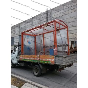 Автобусная остановка Реклама 3,5м сот. и мон. карбонат