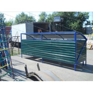 Контейнерная площадка для мусора с опрокидывающимся верхом на 4 контейнера