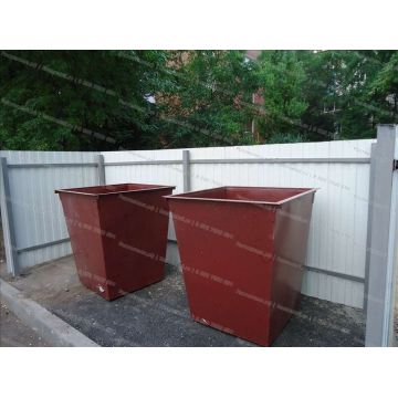 Контейнерная площадка для мусора открытая на 2 контейнера