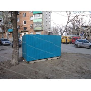 Контейнерная площадка для мусора открытая на 2 контейнера