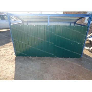 Контейнерная площадка для мусора с опрокидывающимся верхом на 3 контейнера