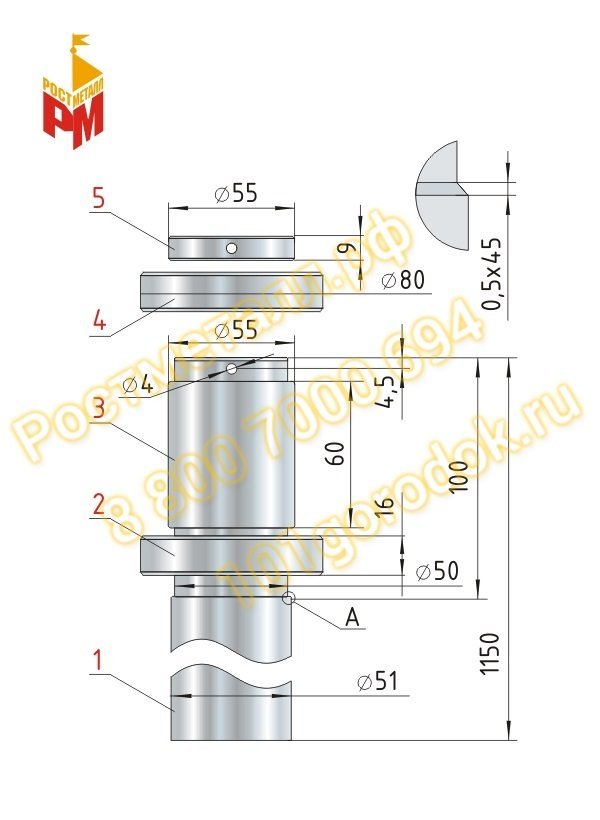 Размеры деталей